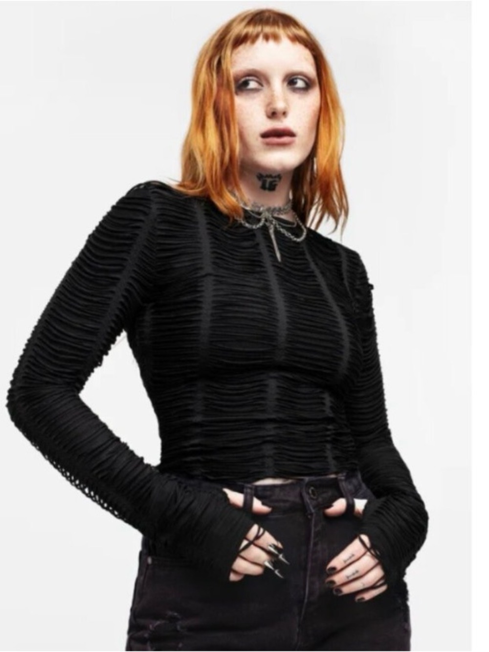 Disturbia Feud Distressed Top
